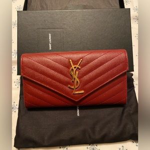 YSL Cassandre long flap wallet